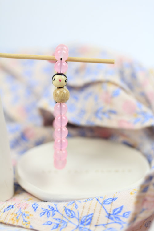 (image pour) Bracelet Perle Verre Pivoine 🌺